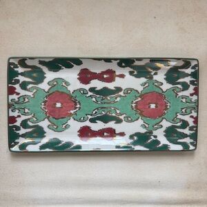 Aerin x Williams Sonoma Ikat Colorful Rectangular Ceramic serving Tray plate